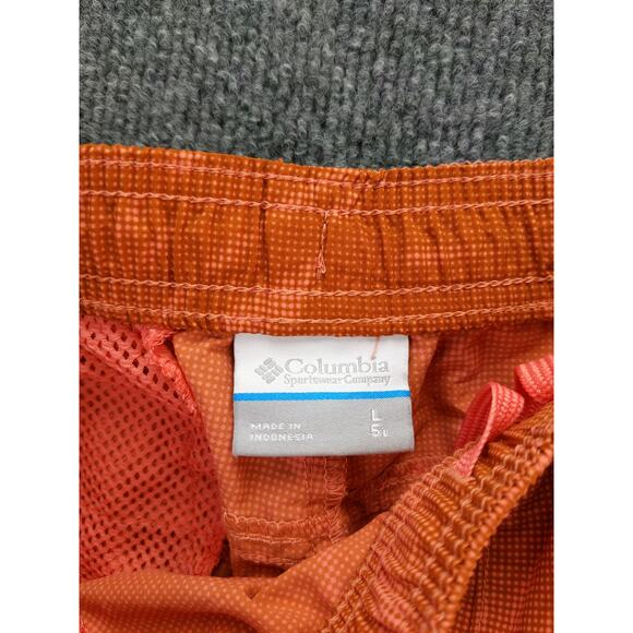 Columbia Sportswear Nylon Swim Trunks Size L 5L Brown & Pink - Picture 10 of 12